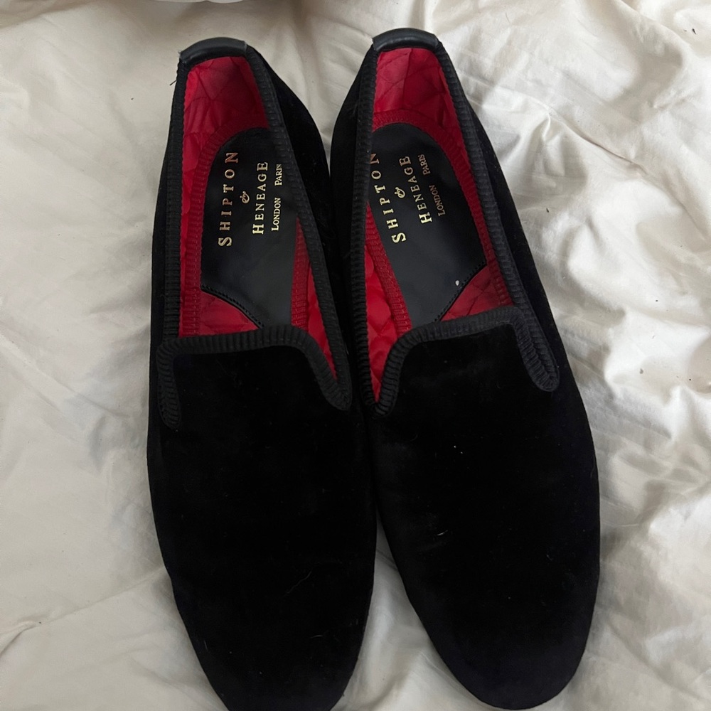 Black Velvet Slipper Loafers